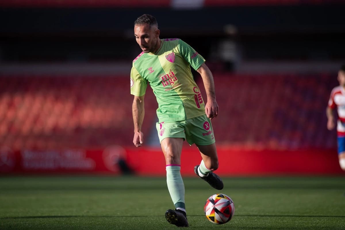 David Ferreiro durante el Granada B 0-2 Málaga CF