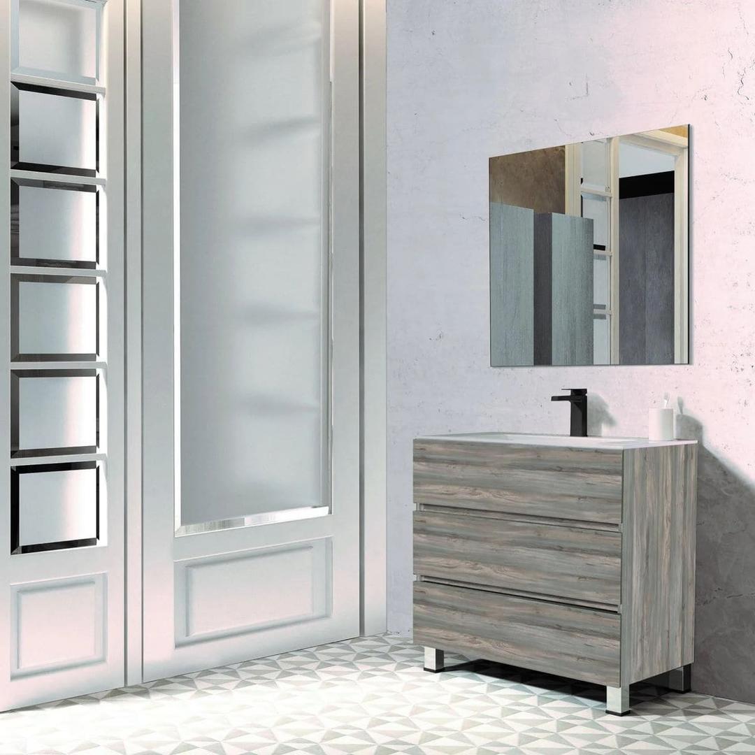 Mueble de baño con lavabo y espejo Comoro