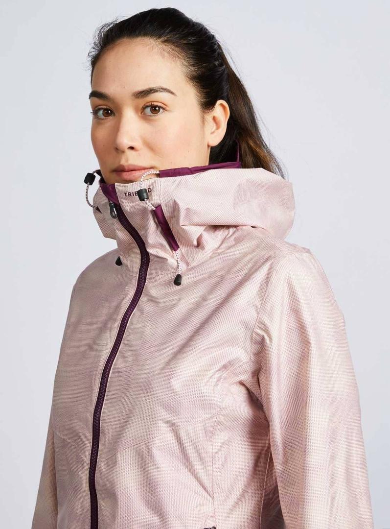 TRIBORD Chaqueta cortavientos impermeable Mujer 100 rosa claro de Decathlon