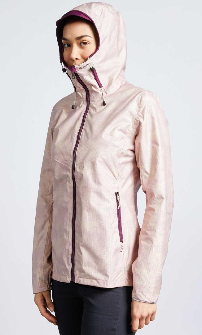 TRIBORD Chaqueta cortavientos impermeable Mujer 100 rosa claro de Decathlon