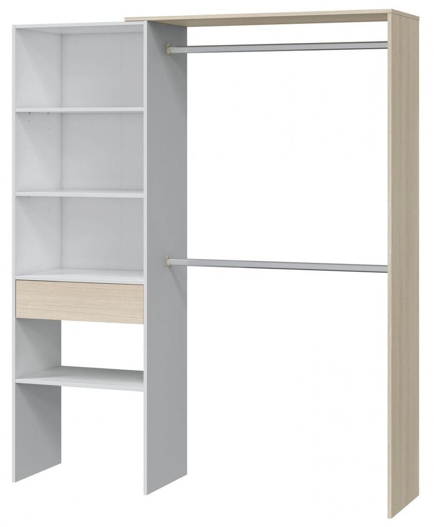 Armario vestidor con estantes y barras de FORES en Carrefour