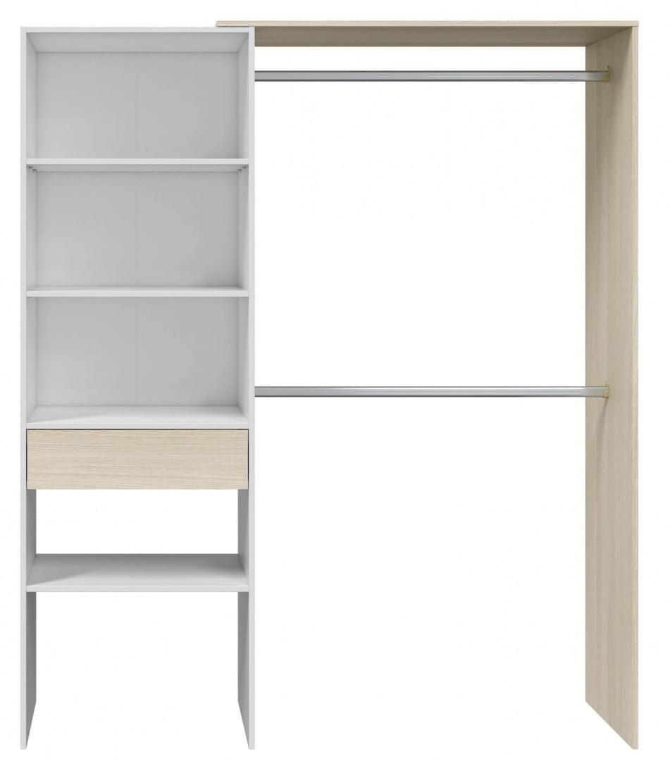 Armario vestidor con estantes y barras de FORES en Carrefour