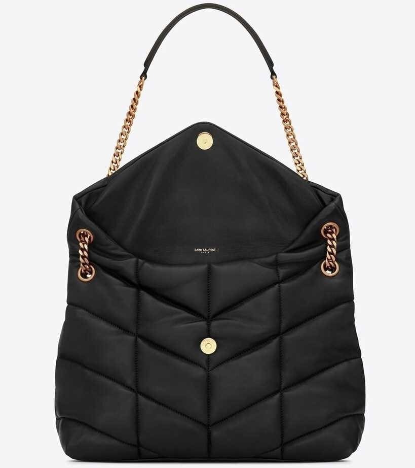 Puffer mediano de napa acolchada de Yves Saint Laurent