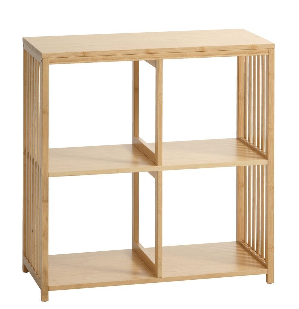 La estantería BALLUM con cuatro estantes de bambú de Jysk