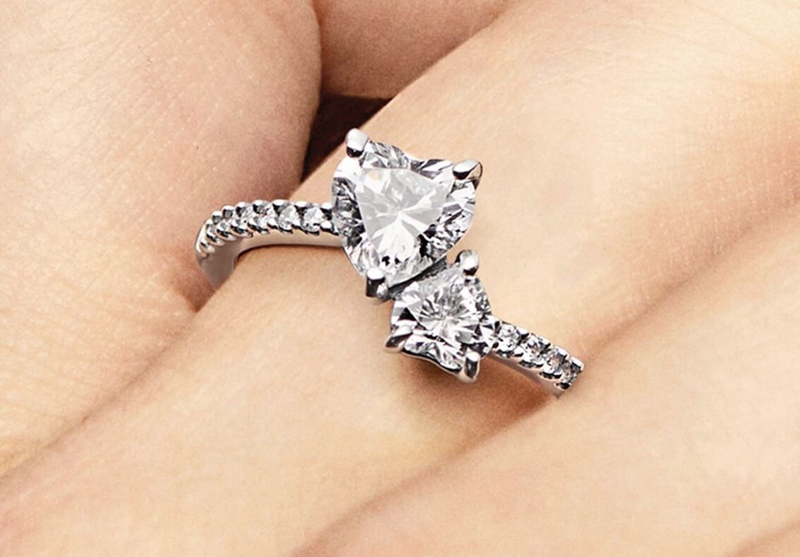 Anillo Corazón Doble brillante de Pandora