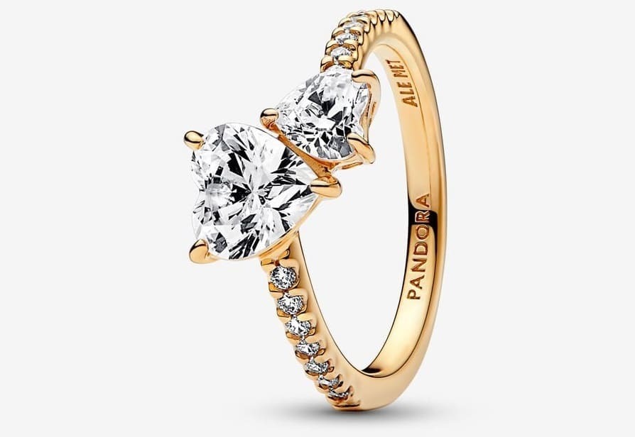 Anillo Corazón Doble brillante de Pandora