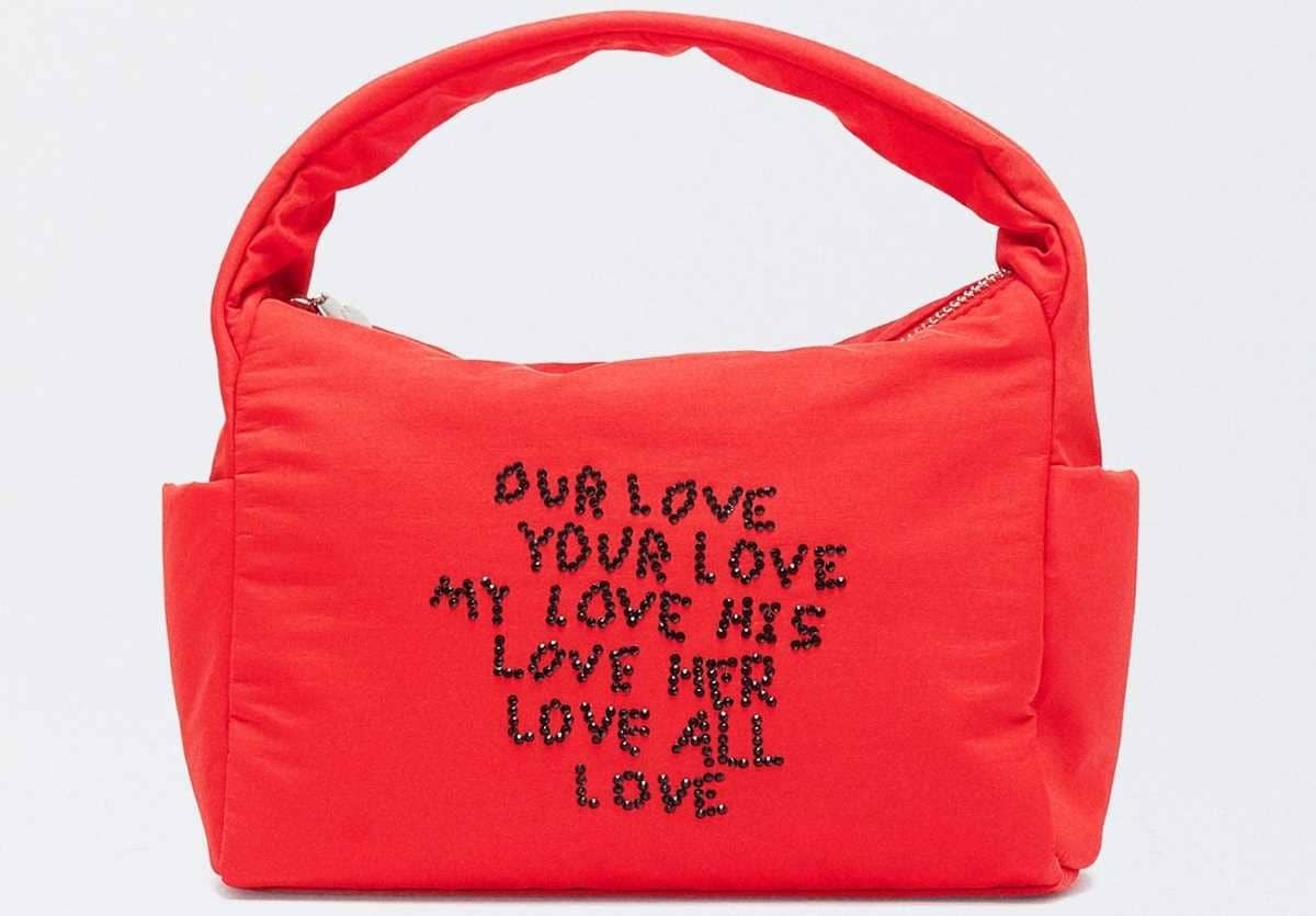 Exclusivo online bolso de hombro de nylon love de Parfois