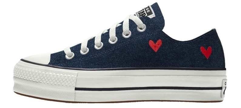 Zapatillas custom Chuck Taylor All Star Lift Platform Low Embroidery By You de Converse