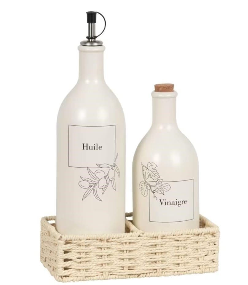 Set de vinagreta y aceitera INES