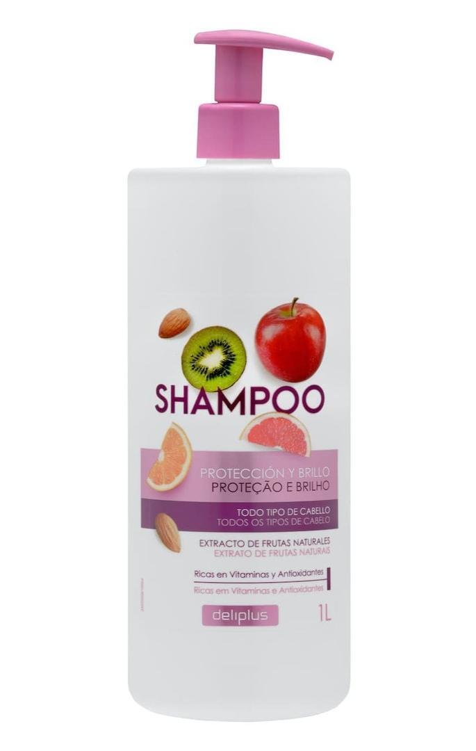 Champú protección y brillo Deliplus con extracto de frutas naturales