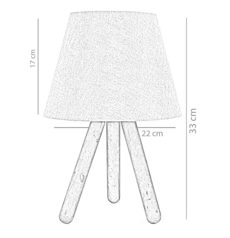 La lámpara de sobremesa con pie de madera de color azul de Leroy Merlin