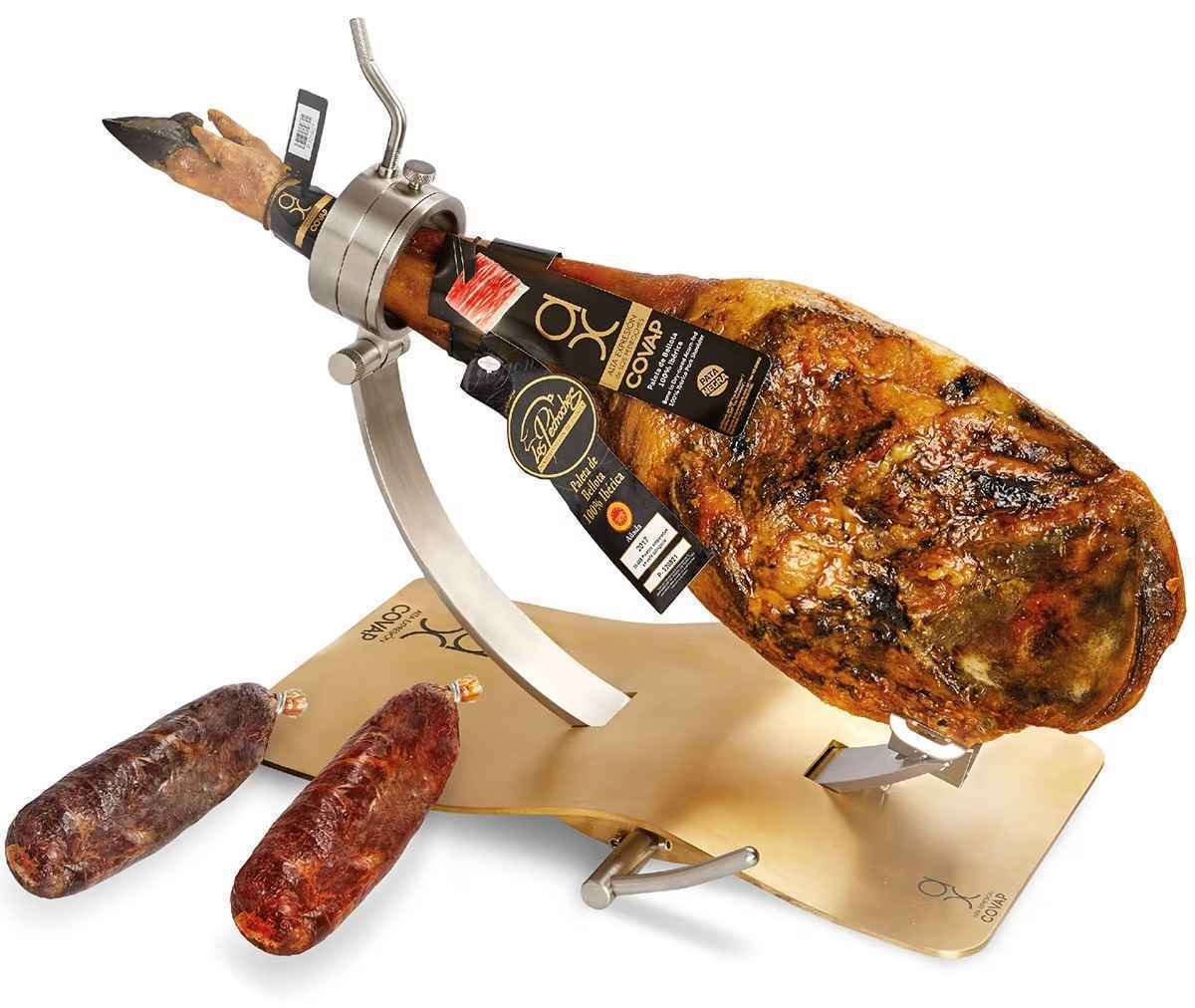 Estuche con paleta de bellota 100% ibérica pieza 4 kg + 2 cañas de presa de bellota ibéricas en El Corte Inglés