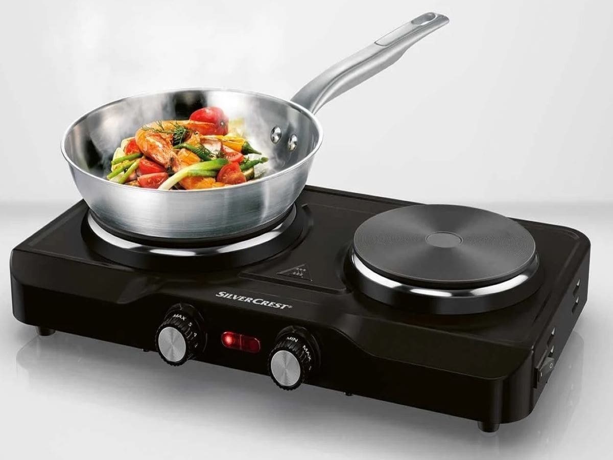 Placa de cocción doble de 2500 W Silver Crest