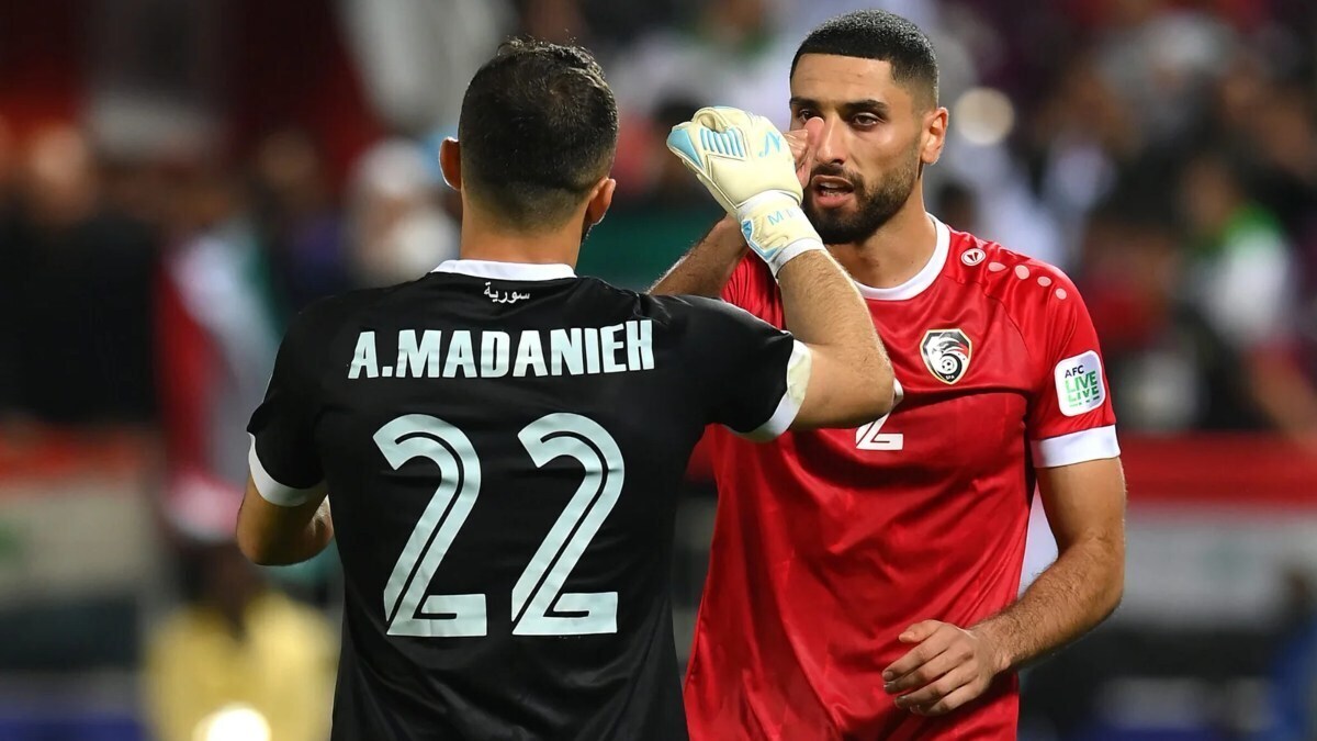 Aiham Ousou con la selección de Siria durante la Copa Asia