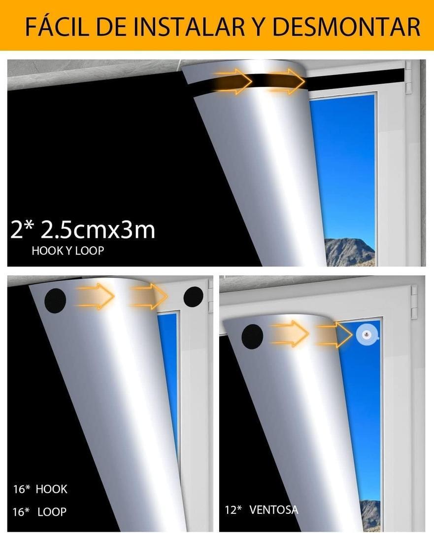 Estor opaco sin taladros de la firma AICOYA en Amazon