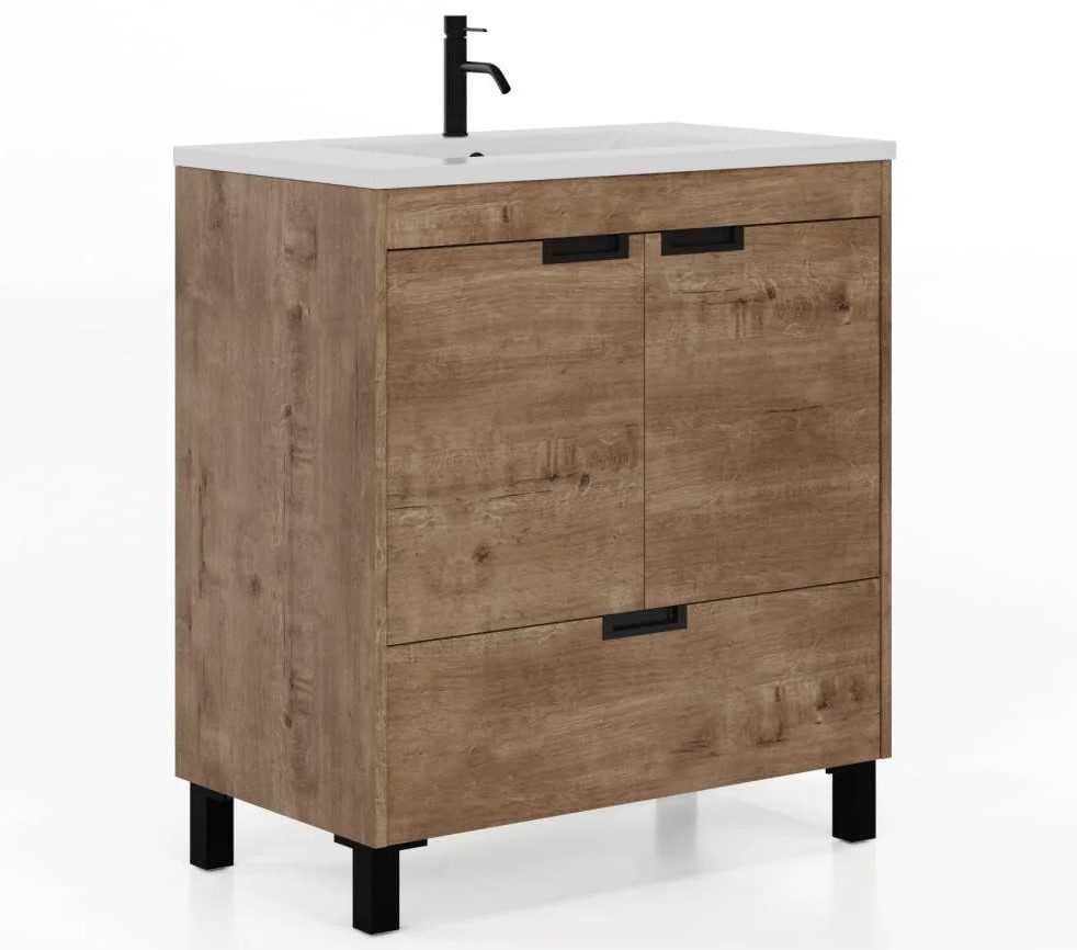 Mueble de baño Carol roble claro de Leroy Merlin