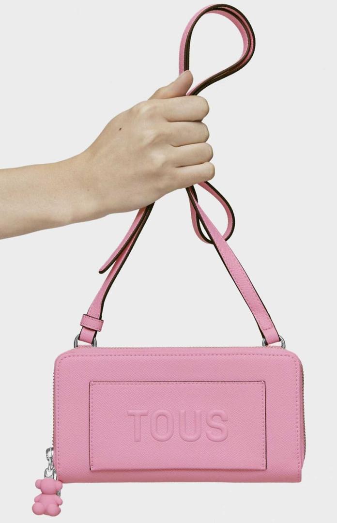 Billetera portamóvil rosa Tous la rue new