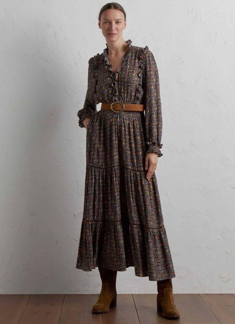 Lloyd's vestido estampado largo de El Corte Inglés