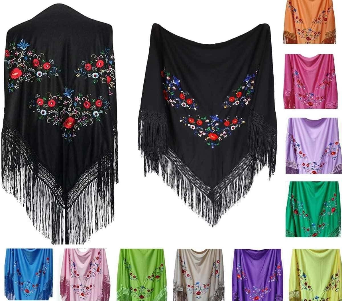 MUNDDY Manton Bordado en Flores Para Adulto de Amazon