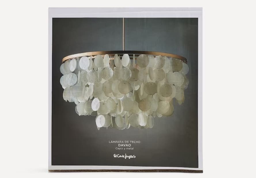 Lámpara de techo grande Davao de El Corte Inglés