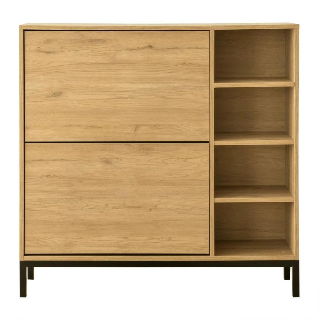 Zapatero de melamina natural Kolb