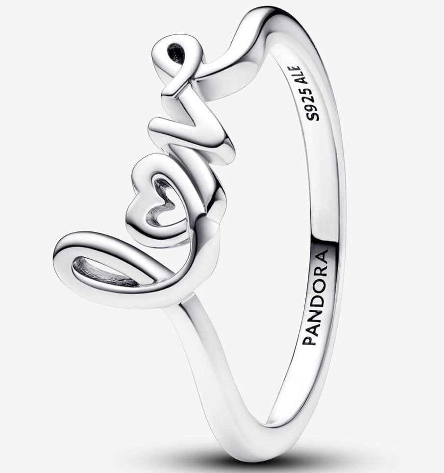 Anillo Love Escrito a Mano de Pandora