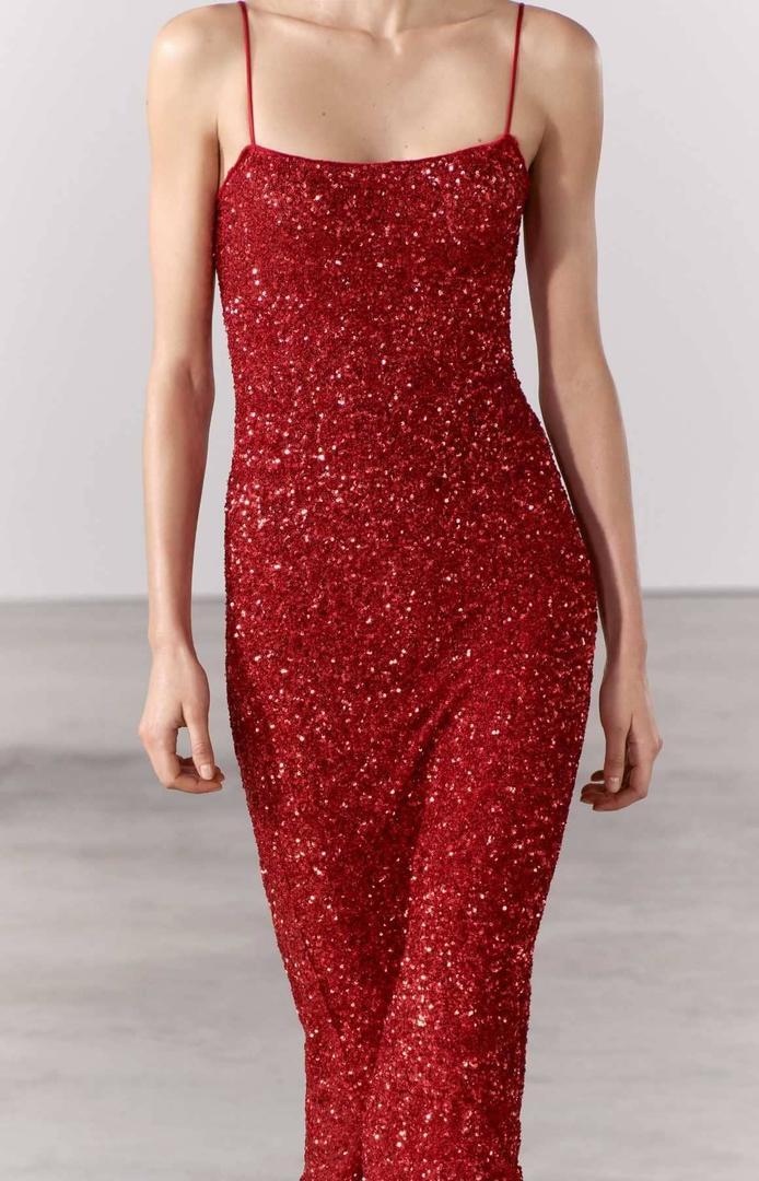 Vestido lentejuelas ZW collection de Zara