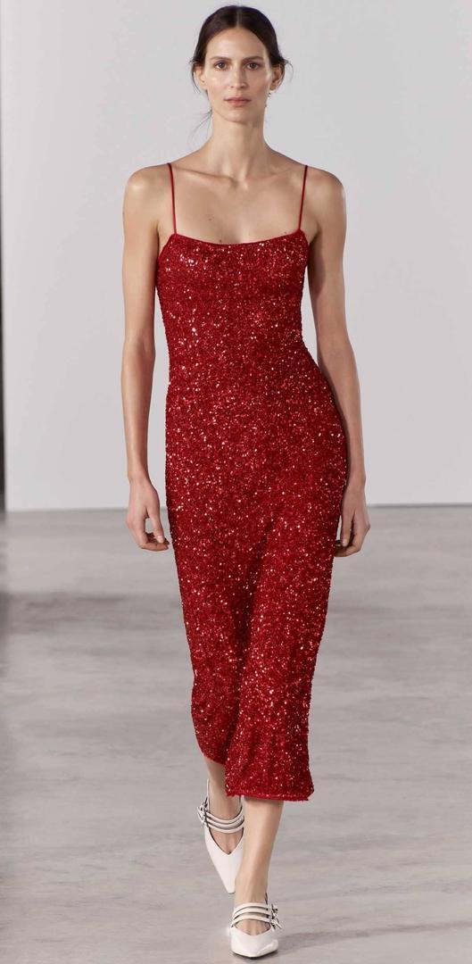 Vestido lentejuelas ZW collection de Zara