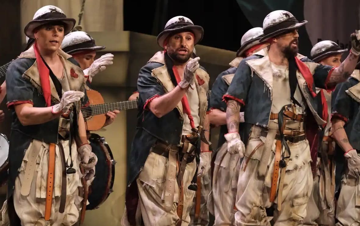 La comparsa 'Los sacrificaos', una de las que ha logrado el pase