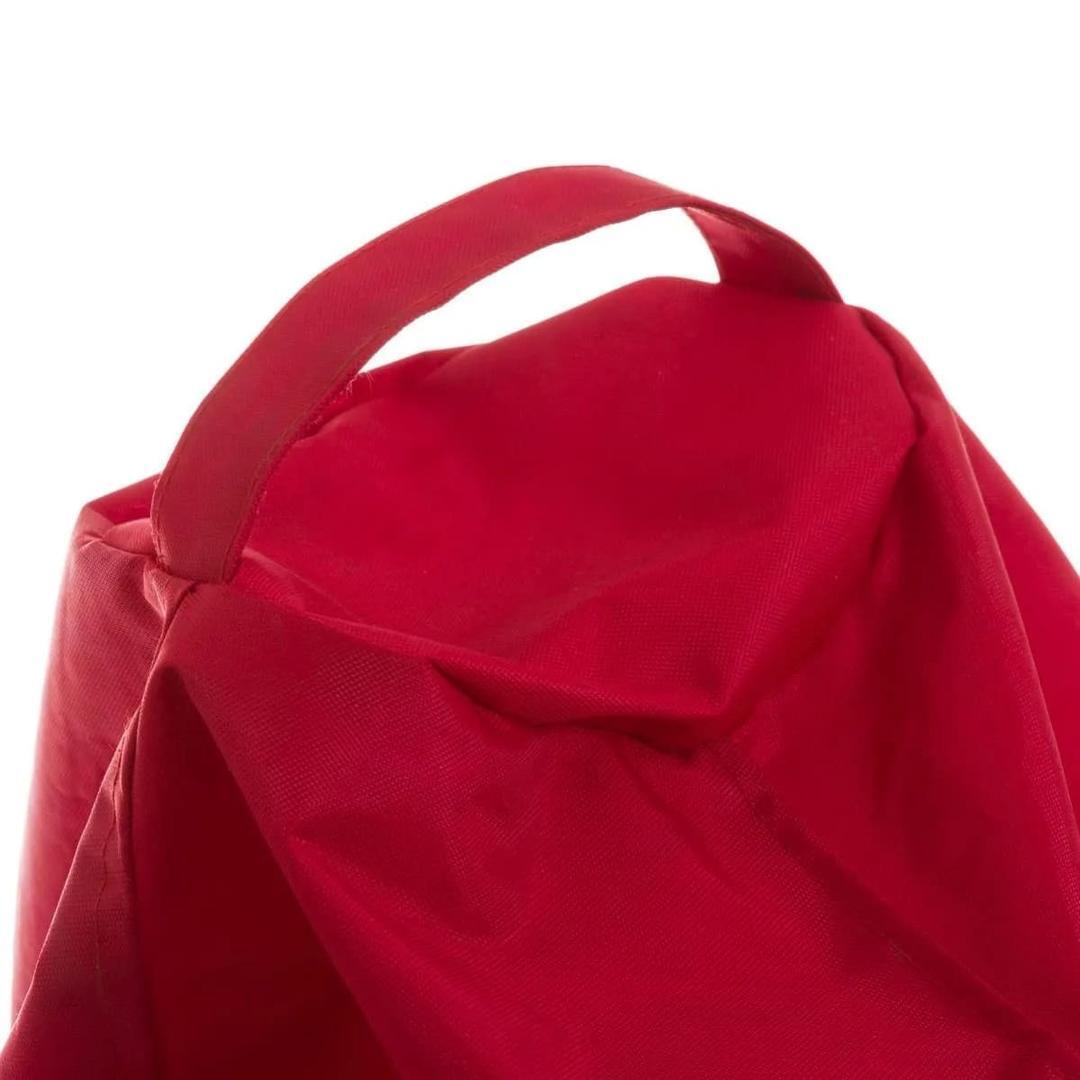 El puff pera rojo de tela de poliéster con relleno incluido de Leroy Merlin