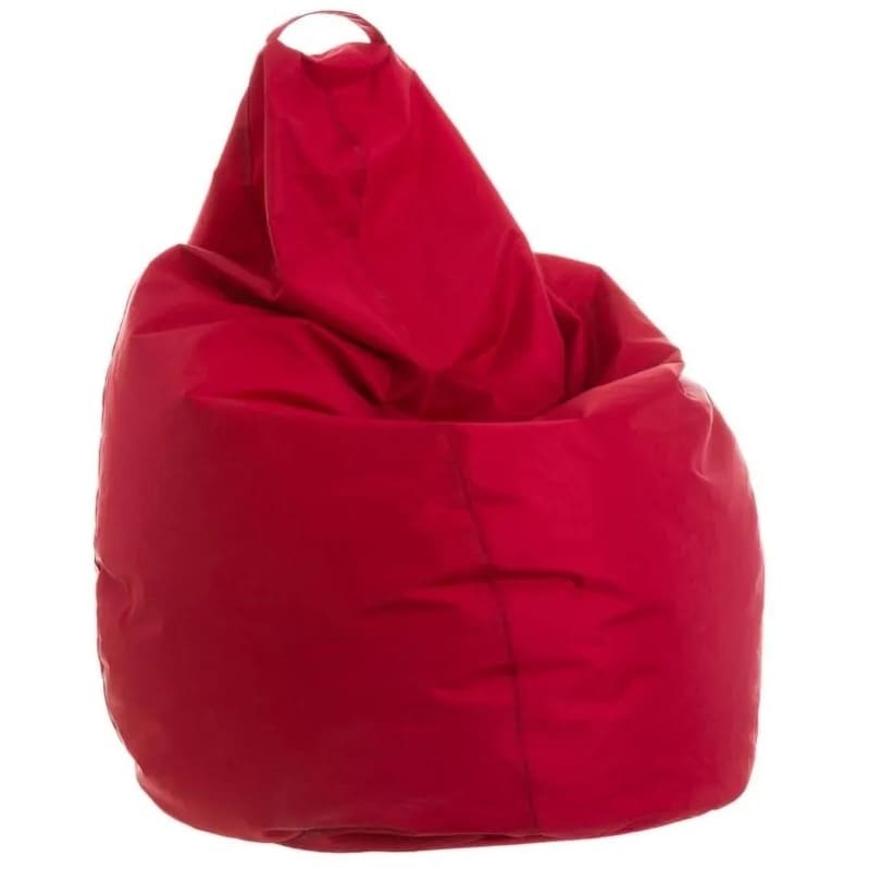 El puff pera rojo de tela de poliéster con relleno incluido de Leroy Merlin