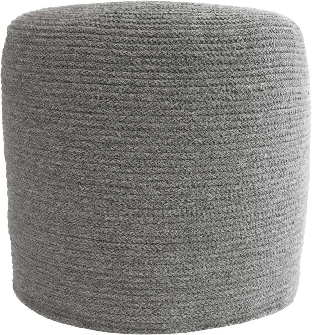 El puff decorativo CÓRCEGA de color gris de Leroy Merlin