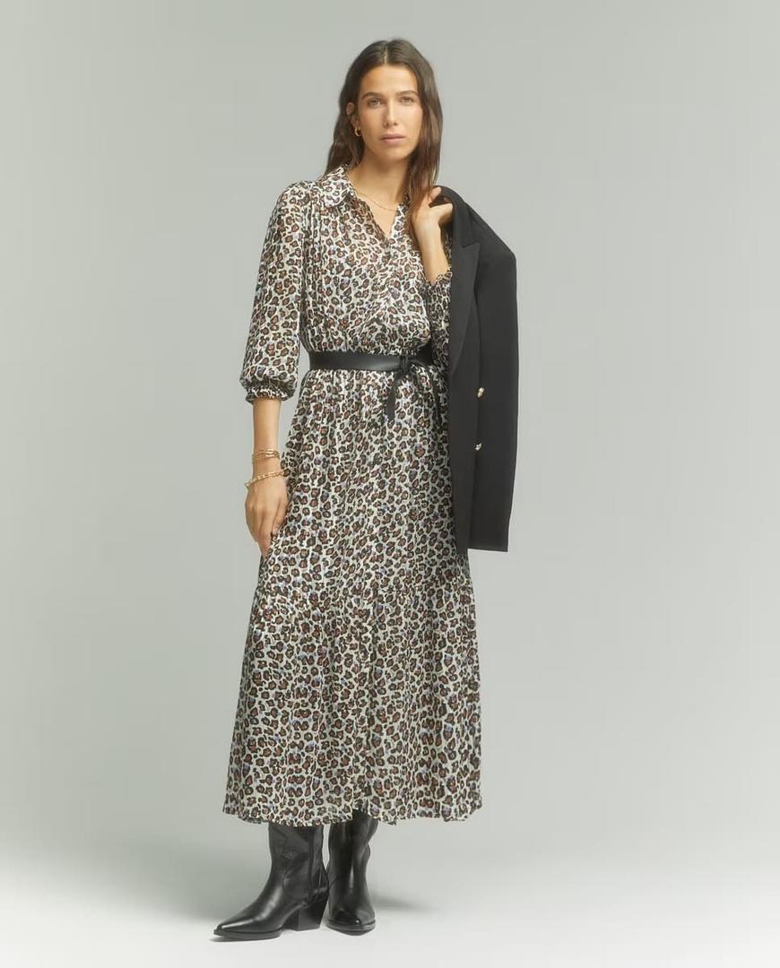 El vestido largo camisero con estampado animal print de Tintoretto en El Corte Inglés