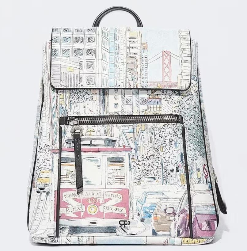 Mochila con cierre de imán y estampado multicolor Parfois