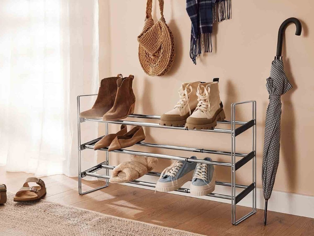 Estantería para zapatos de metal