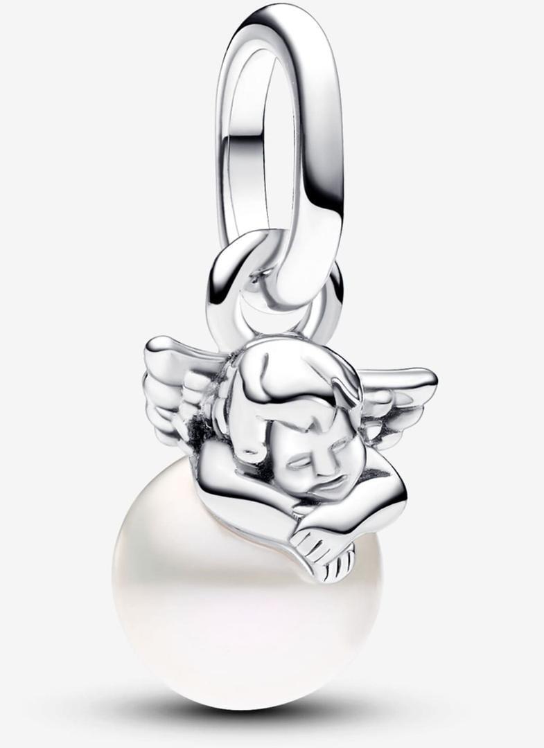 Pendientes de aro con Charm de Cupido de Pandora