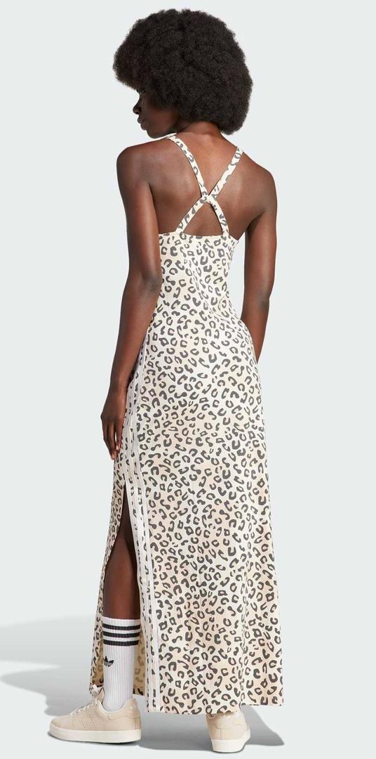 Vestido largo Adidas Originals Leopard Luxe Maxi 3 bandas