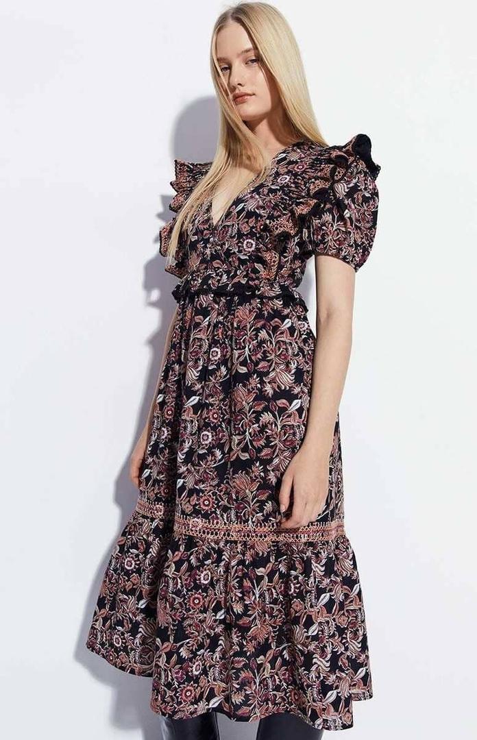 Sfera vestido volantes bordados de El Corte Inglés