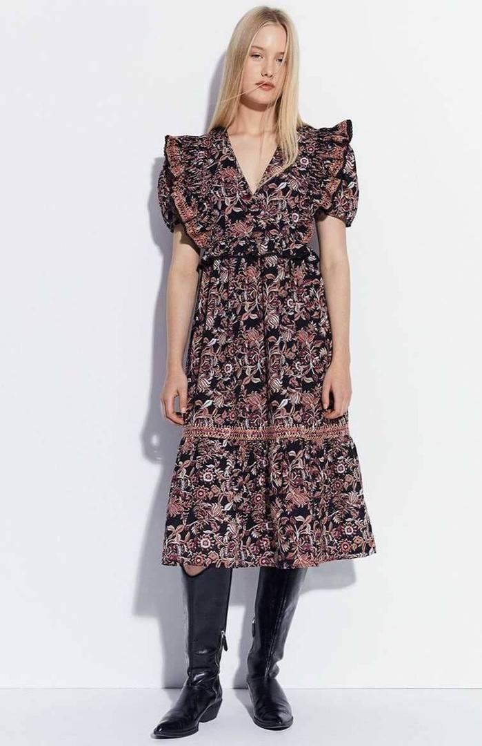 Sfera vestido volantes bordados de El Corte Inglés