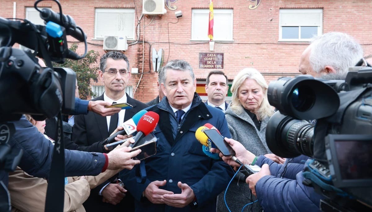 Antonio Sanz durante su comparecencia en Barbate