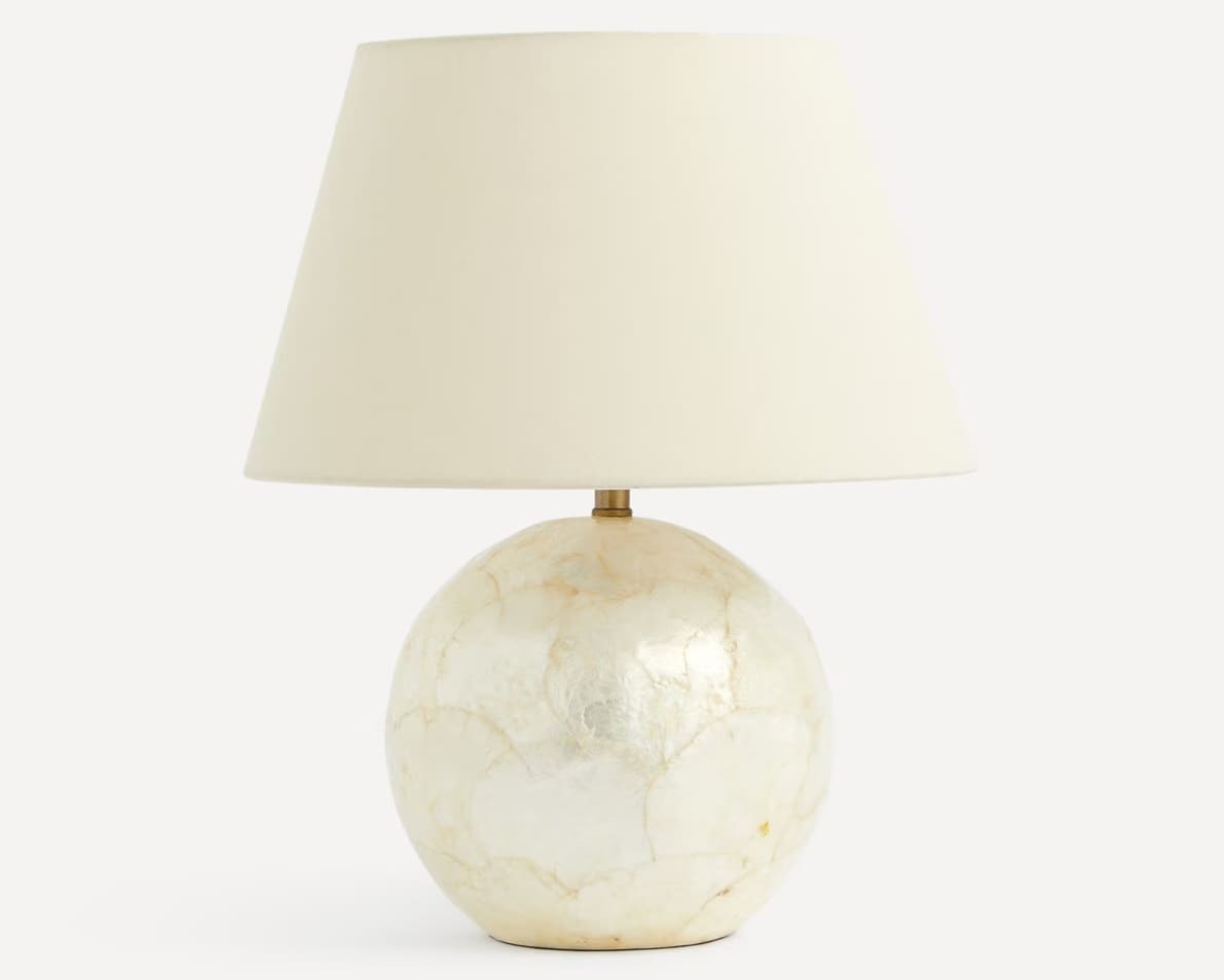 Lámpara de mesa de nácar Davao El Corte Inglés