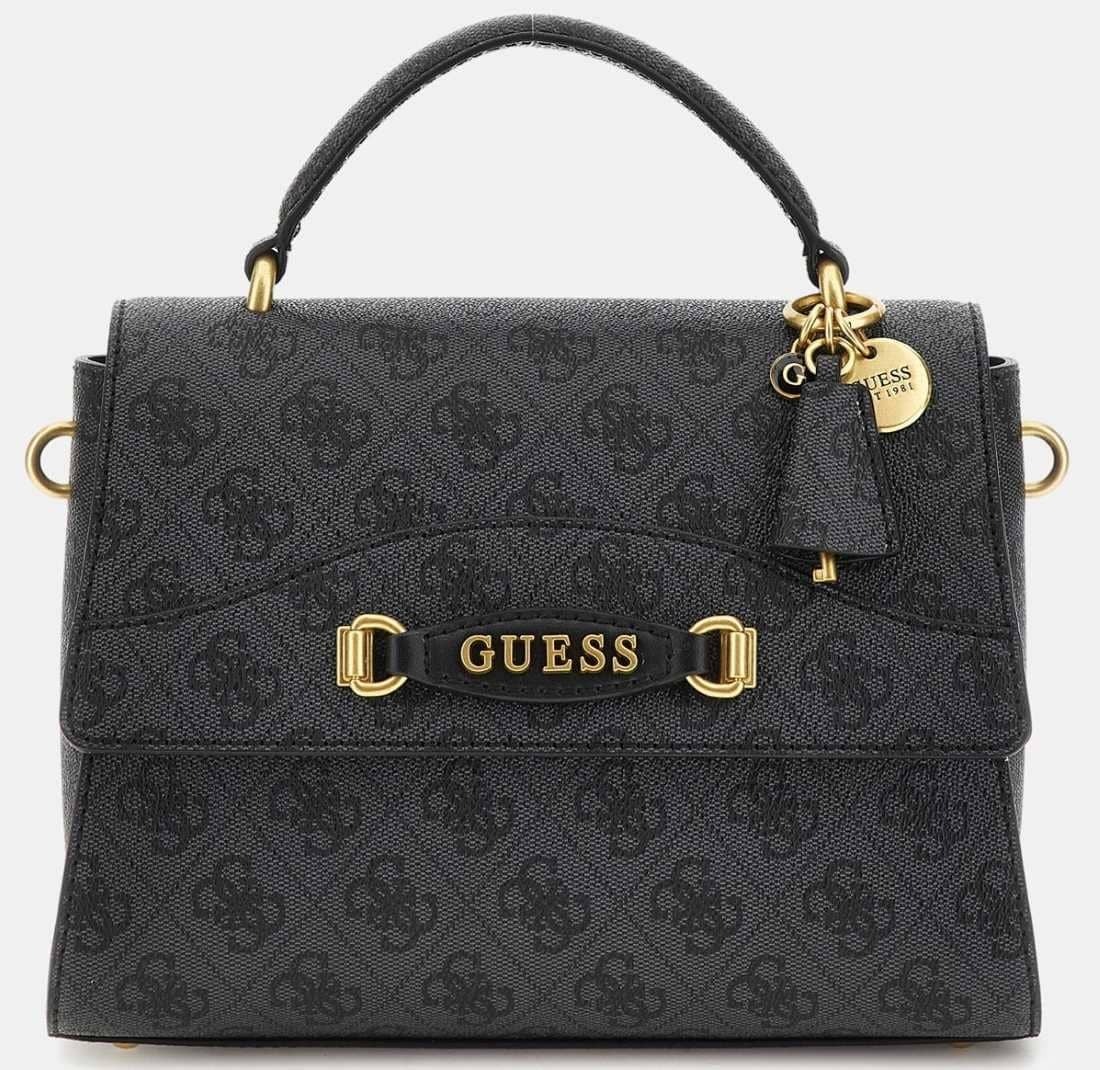 Bolso de mano emera con logotipo 4g de Guess