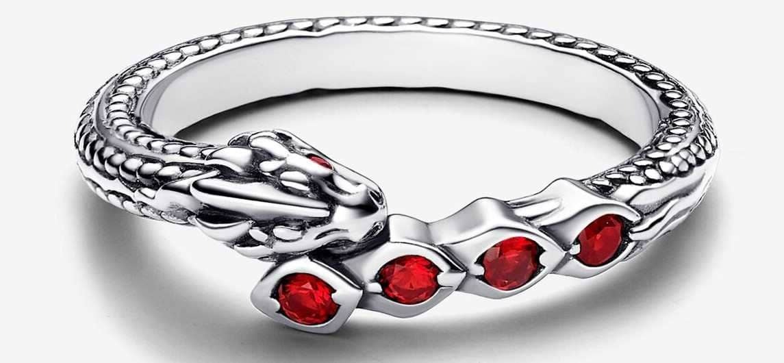 Anillo Dragón Brillante de Juego de Tronos de Pandora