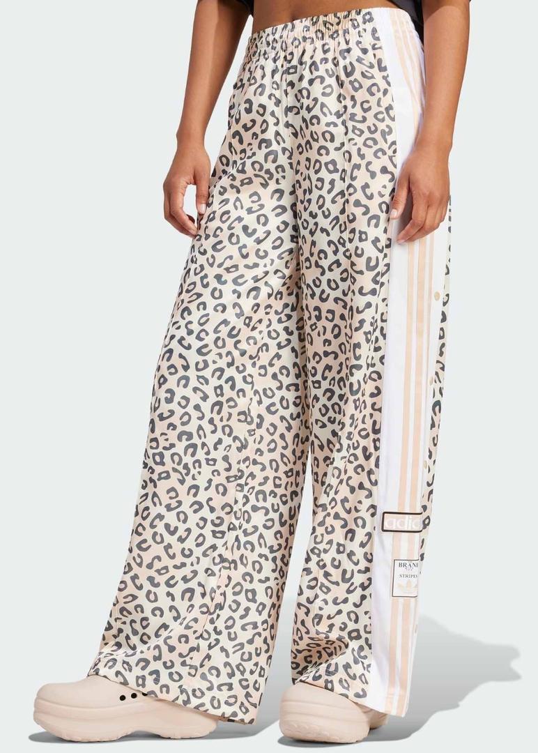 Adidas originals leopard luxe wide leg adibreak tracksuit bottoms