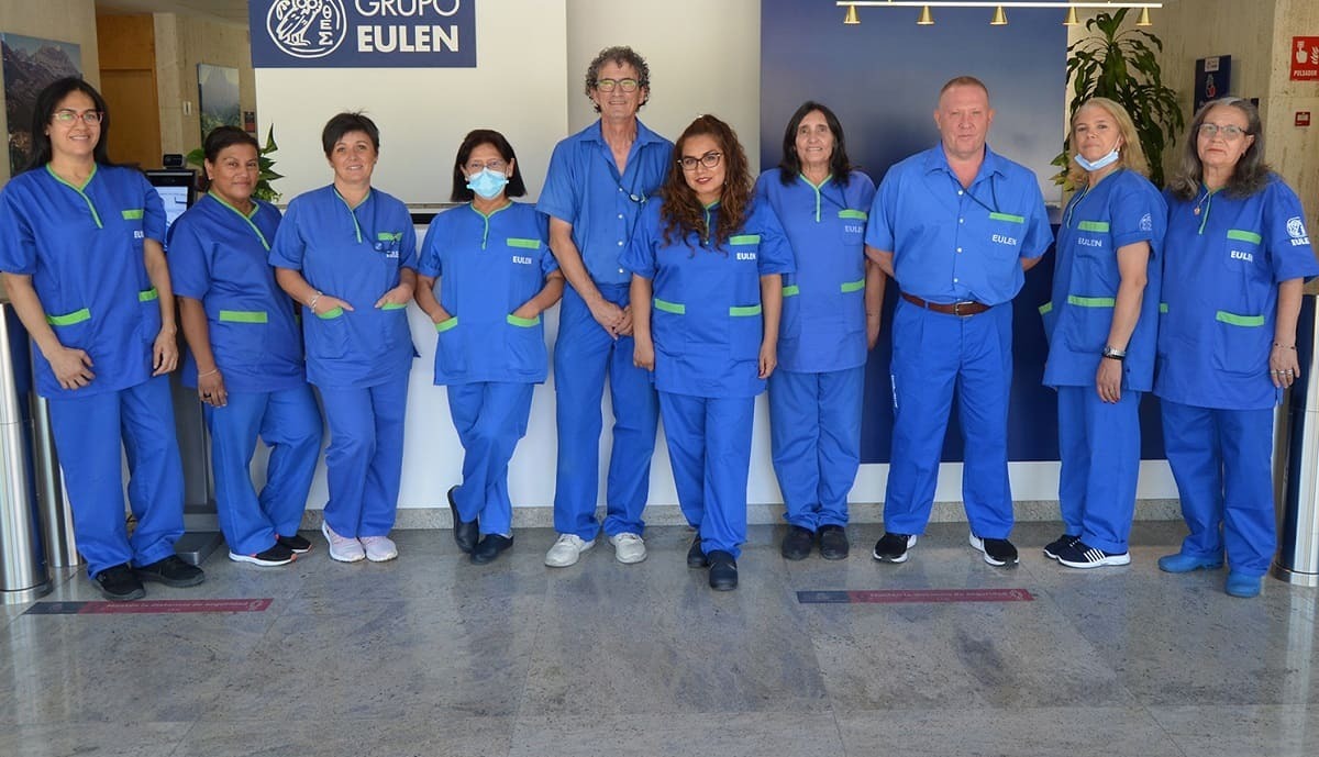 Trabajadores del grupo Eulen en una imagen de archivo