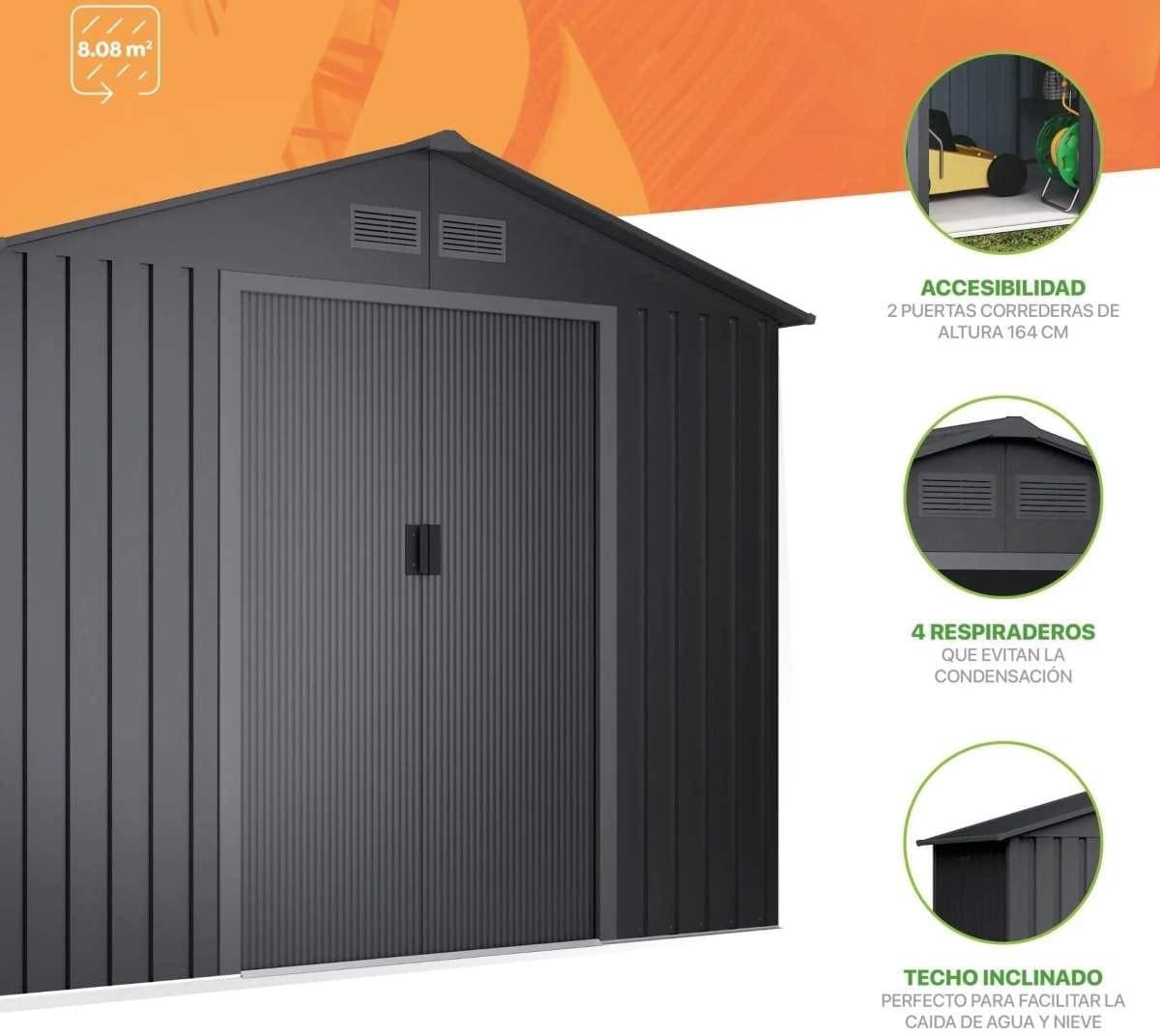 Caseta de acero Wasabi Light Anthracite de Leroy Merlin