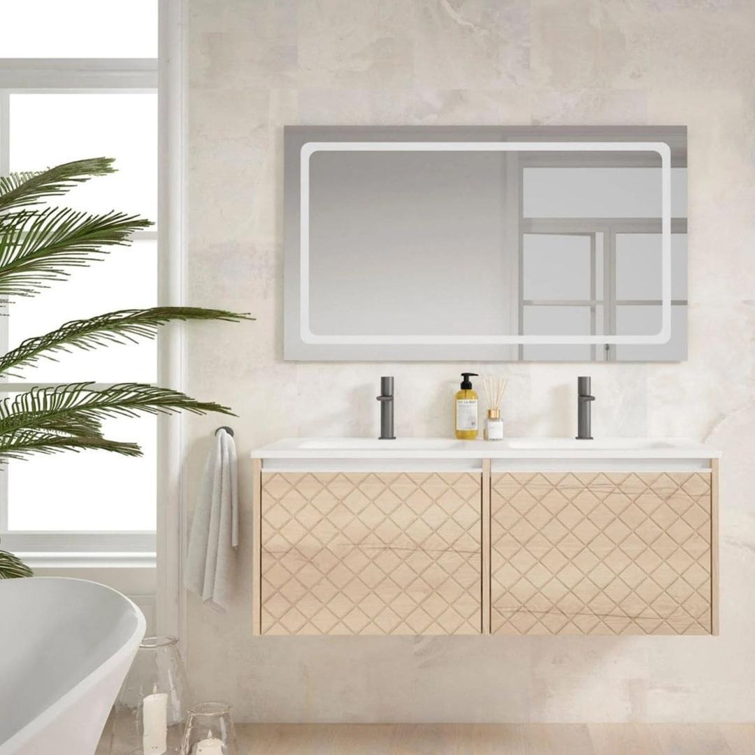 Espejo de baño con luz LED Quadro