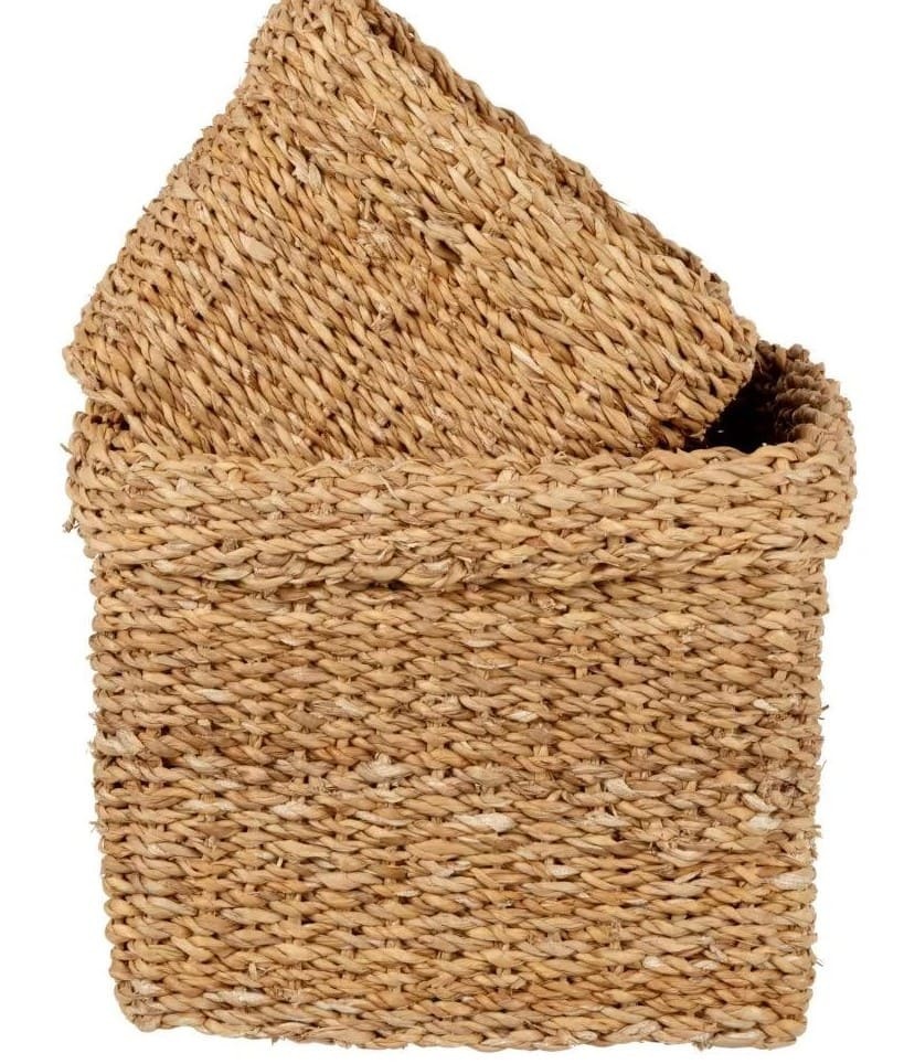 Pack de cestas de almacenamiento con dobladillo