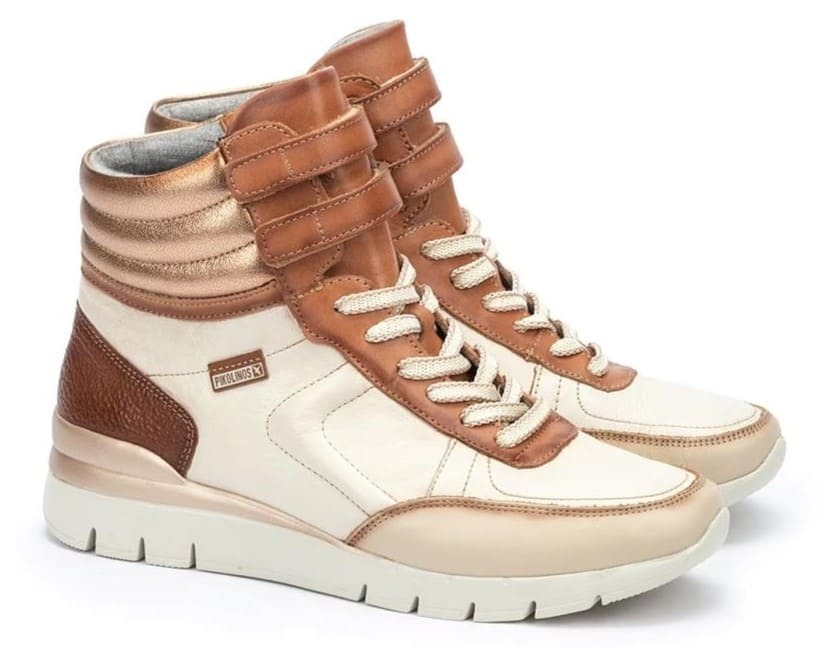 Botines deportivos con cordones y cremallera