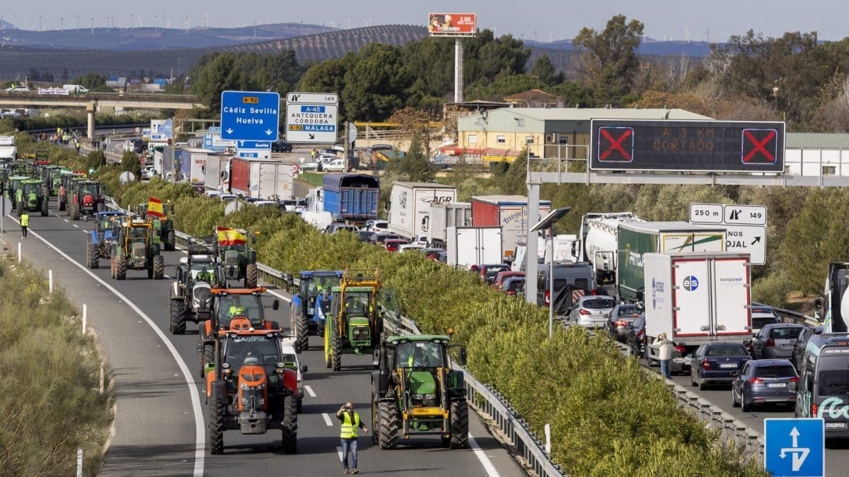 Imagen de una de las recientes concentraciones de los agricultores
